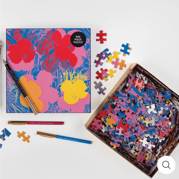 NWT Andy Warhol Flowers puzzle 500 piece - Picture 2 of 3